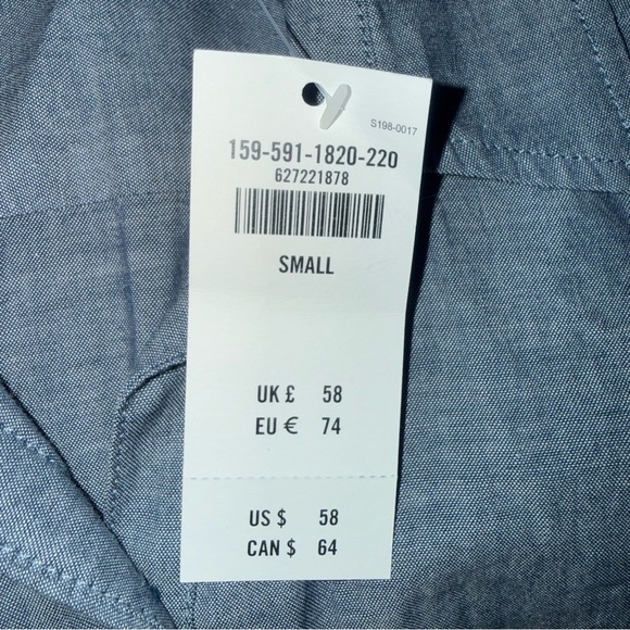 Abercrombie & Fitch Chambray Denim Cotton One Piece Romper Sz Small new nwt - Picture 12 of 13